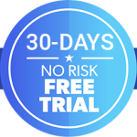 30 days free trial risk free icon